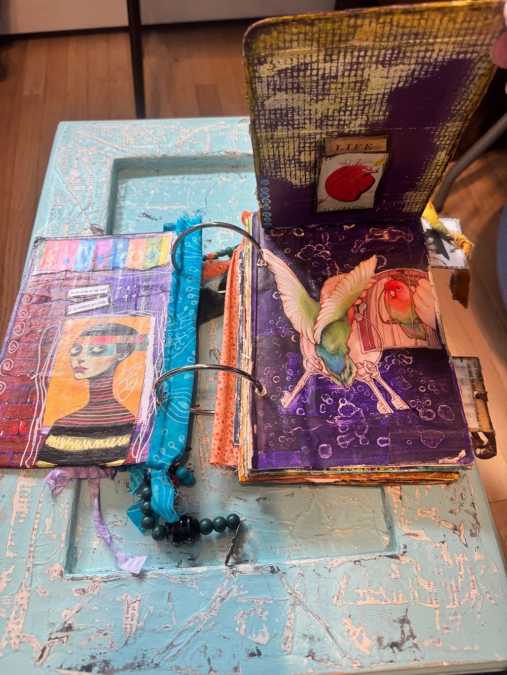 ✨ "Begin Again, again. “ Altered Book | 22-Page Interactive Mixed Media Art - Picture 6 of 15